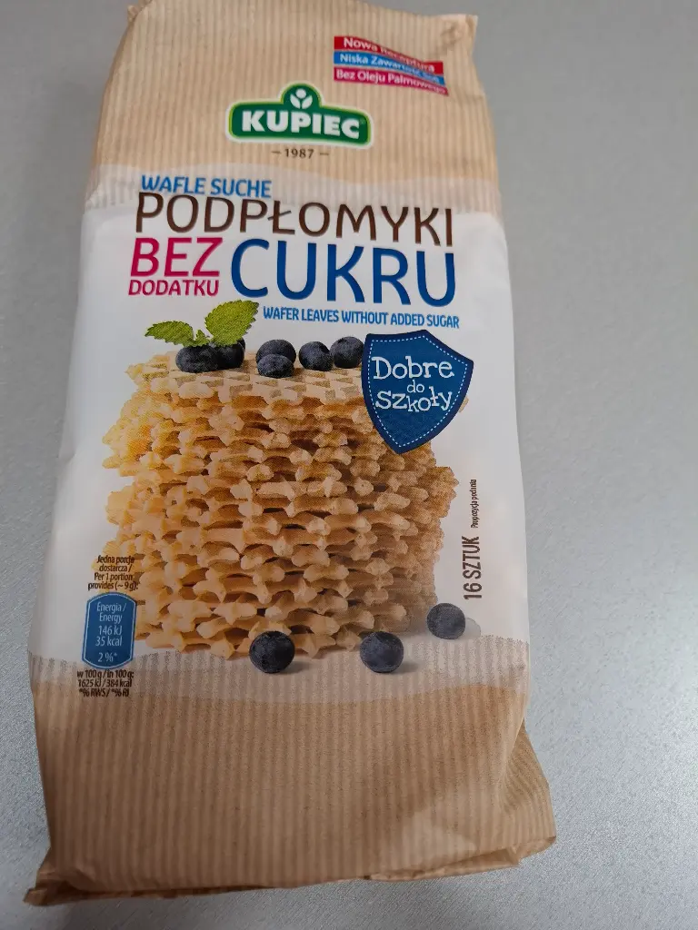 WAFLE SUCHE PODPLOMYKI 140g - Gauffrettes nature sans sucre