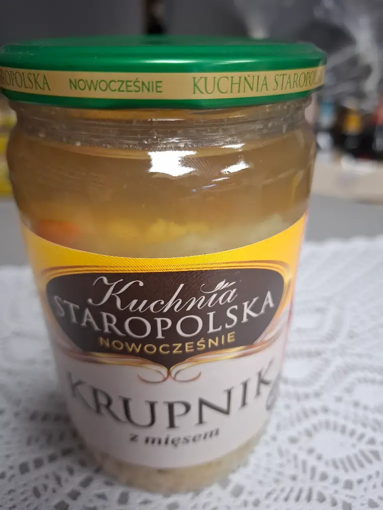 Zupa krupnik z miesem 660g, soupe de gruau et viande