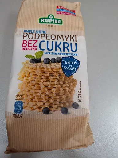 WAFLE SUCHE PODPLOMYKI 140g - Gauffrettes nature sans sucre