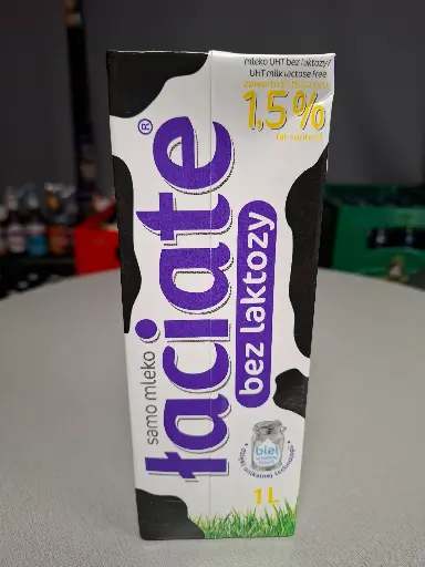 Mleko laciaty bez laktozy 1l Lait pasteurisé sans lactose 