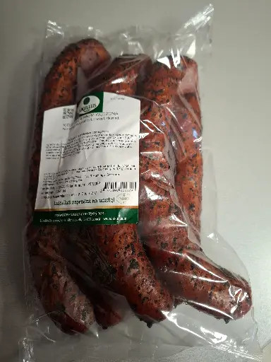 Kielbasa drewnem wedzona +/- 1,2kg Saucisse de porc fumé au bois
